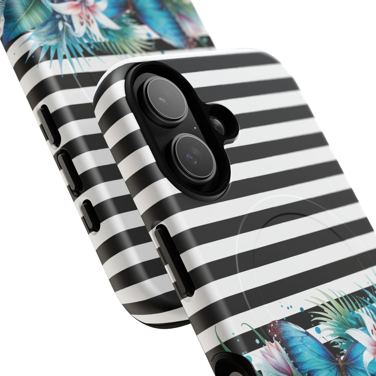 Wings of Wonder Tough iPhone Magnetic Case, Stylish Protection, Durable iPhone Cover, Butterfly Design Gift, Floral Case,Trendy Tech Accessory.