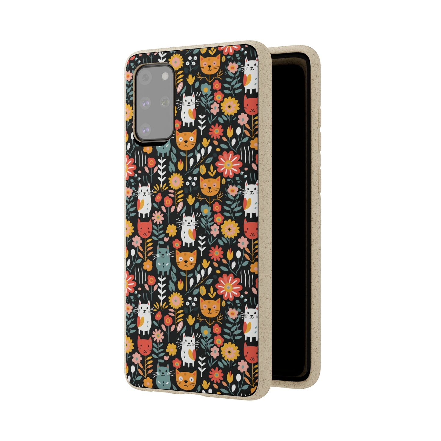 Whimsical Feline Garden Samsung Biodegradable Cases