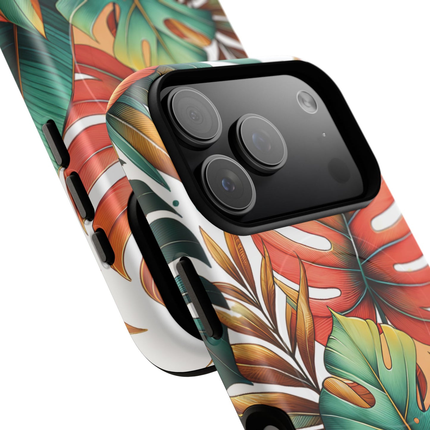 Tropical Monstera Leaf Phone Case - Stylish Tough Magnetic Cases, Floral Protection, Summer Vibe, Gift for Nature Lovers, Trendy Mobile Accessories