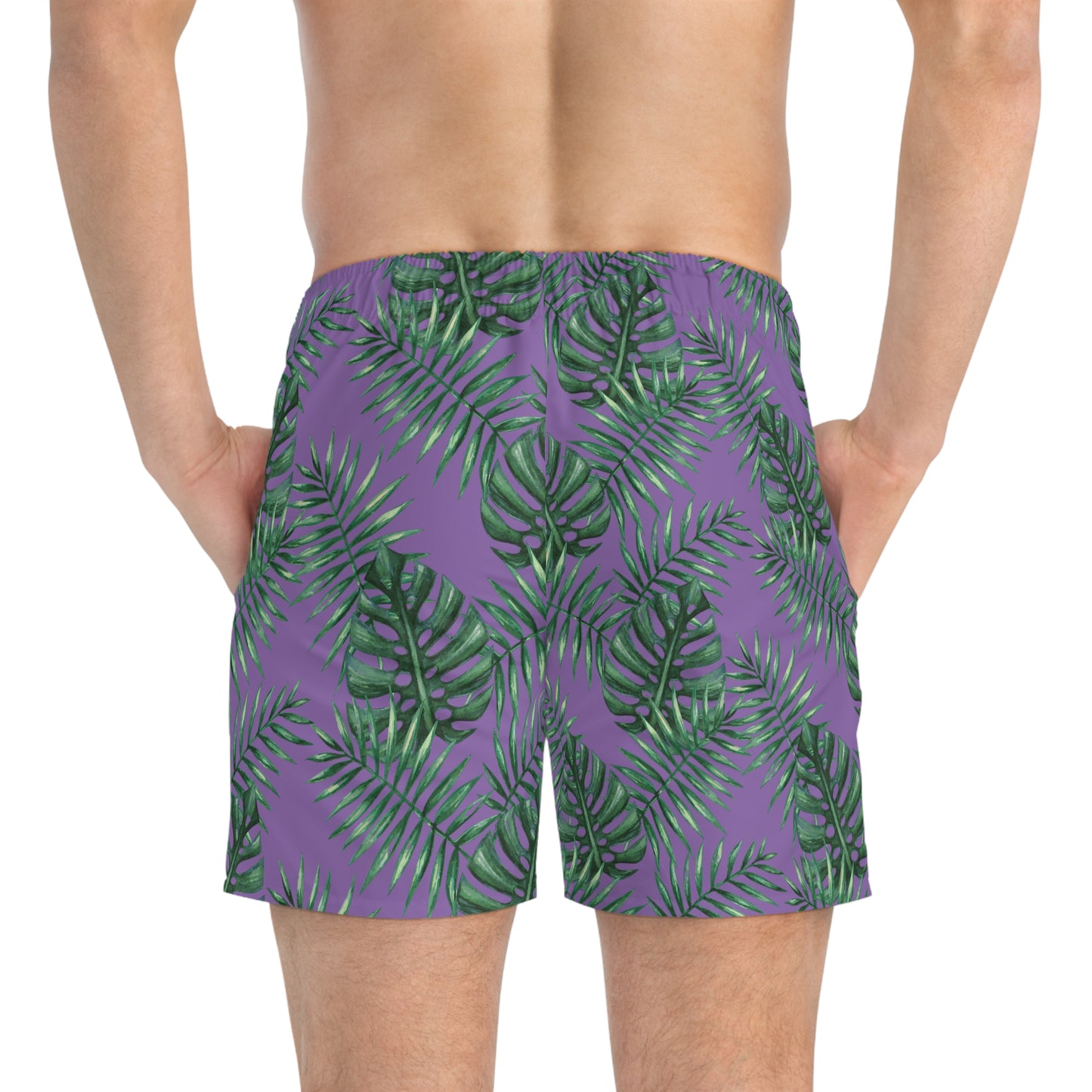 Purple Tropical Bliss Swim Trunks (AOP)