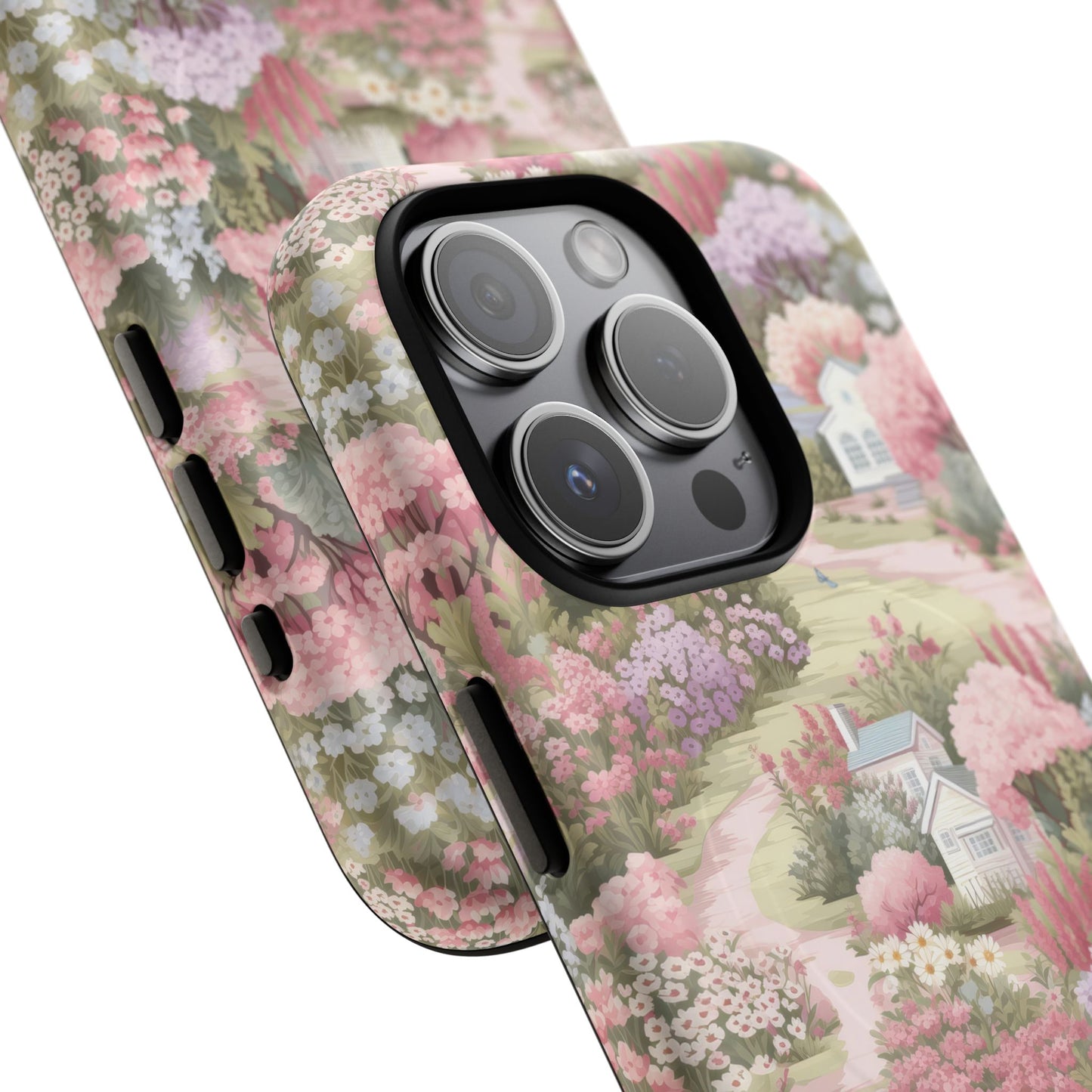 Whispers of Spring Lane Tough iPhone Magnetic Case, Floral iPhone Protection, Gift for Nature Lovers, Spring Accents, Durable Design, Customizable iPhone Cases