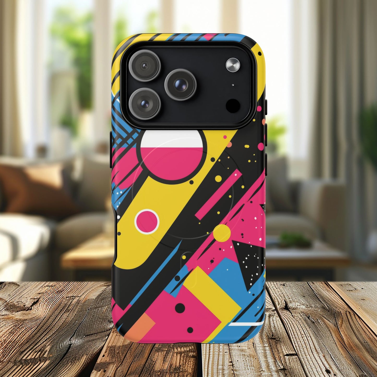 Electric Motion Mix iPhone Cases for Creative Souls | Tough iPhone Magnetic Cases, Stylish Protection, Unique iPhone Accessories, Gift for Art Lovers, Retro Vibes