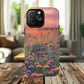 Floral Sunset Phone Case, Tough Magnetic Cases for iPhone, Nature Lover Gift, Durable Protection, Eco-Friendly Phone Accessory