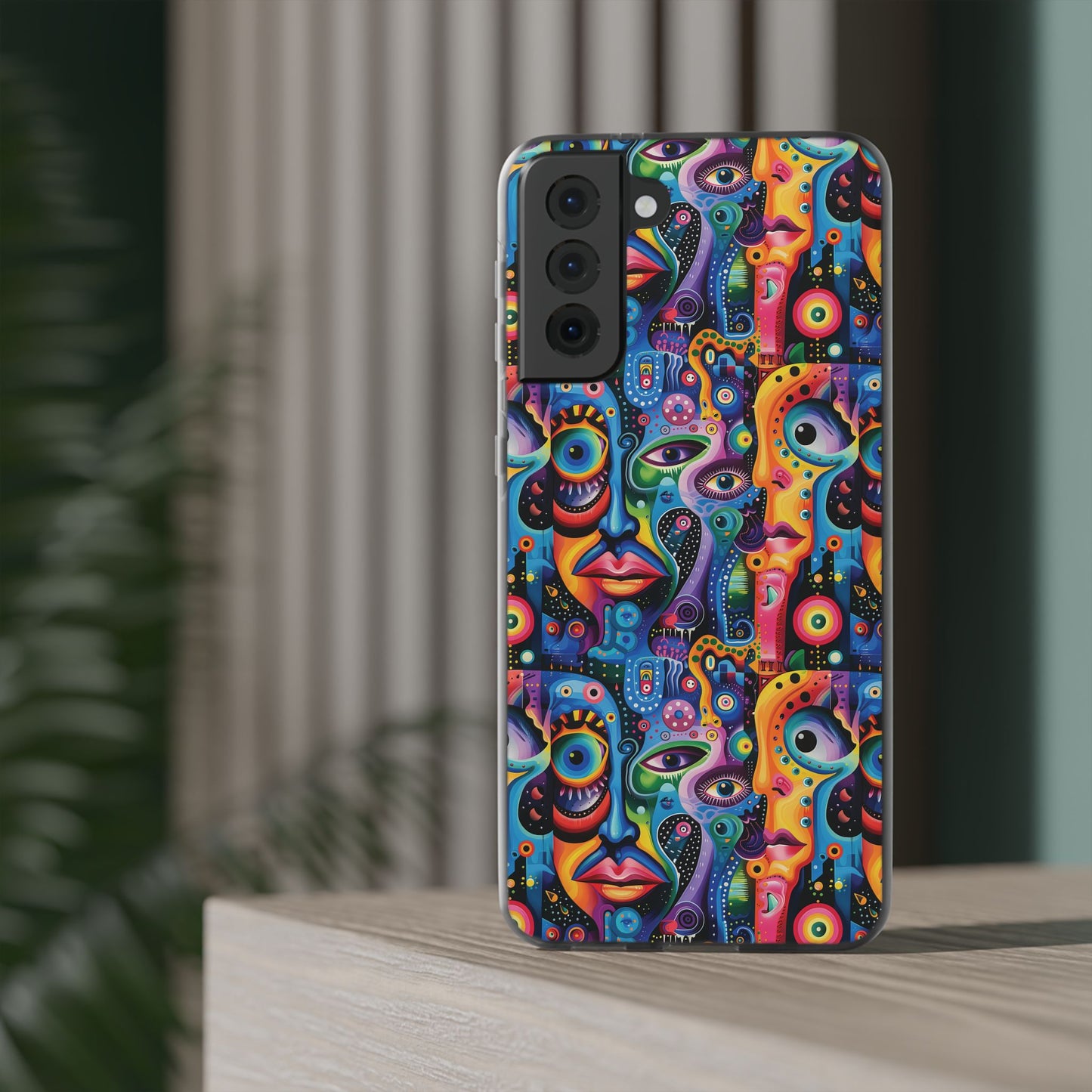 Psychedelic Visions Flexi iPhone and Samsung Case - Colorful Abstract Design.