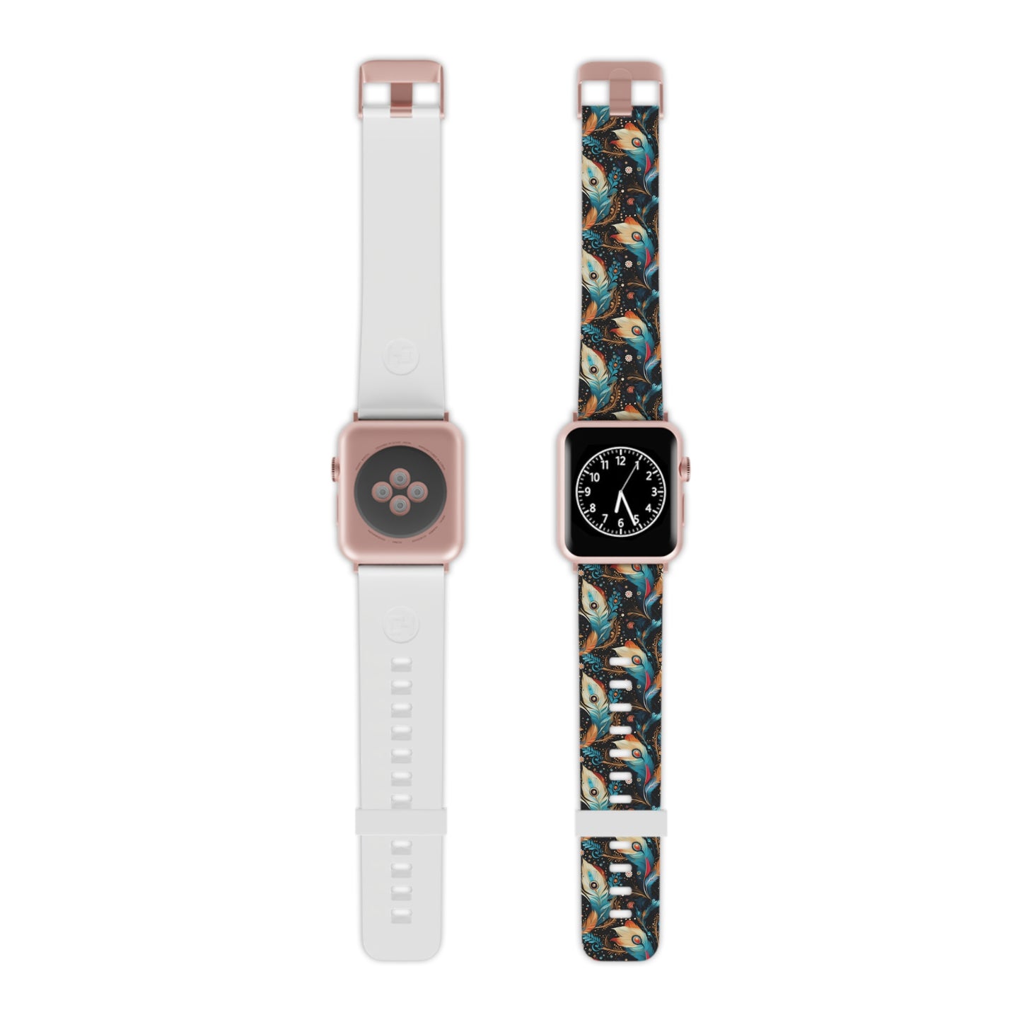 Ethereal Feathers Vibrant Apple Watch Band - Stylish & Comfortable.