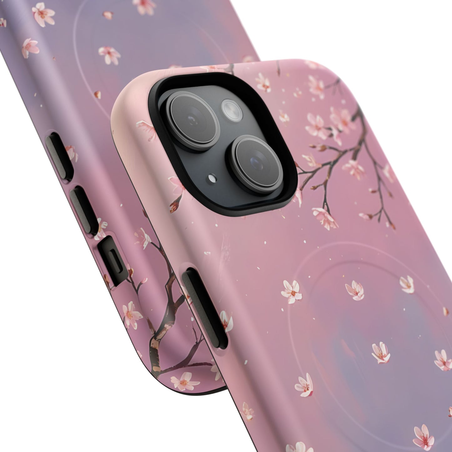 Tiny Cherry Blossom Floral Tough Magnetic Phone Cases, Durable Phone Cover, Floral Design Case, iPhone Protector, Cute Gift for Her