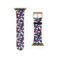 Patriotic Waves - Red, White & Blue Stars | USA Flag Design