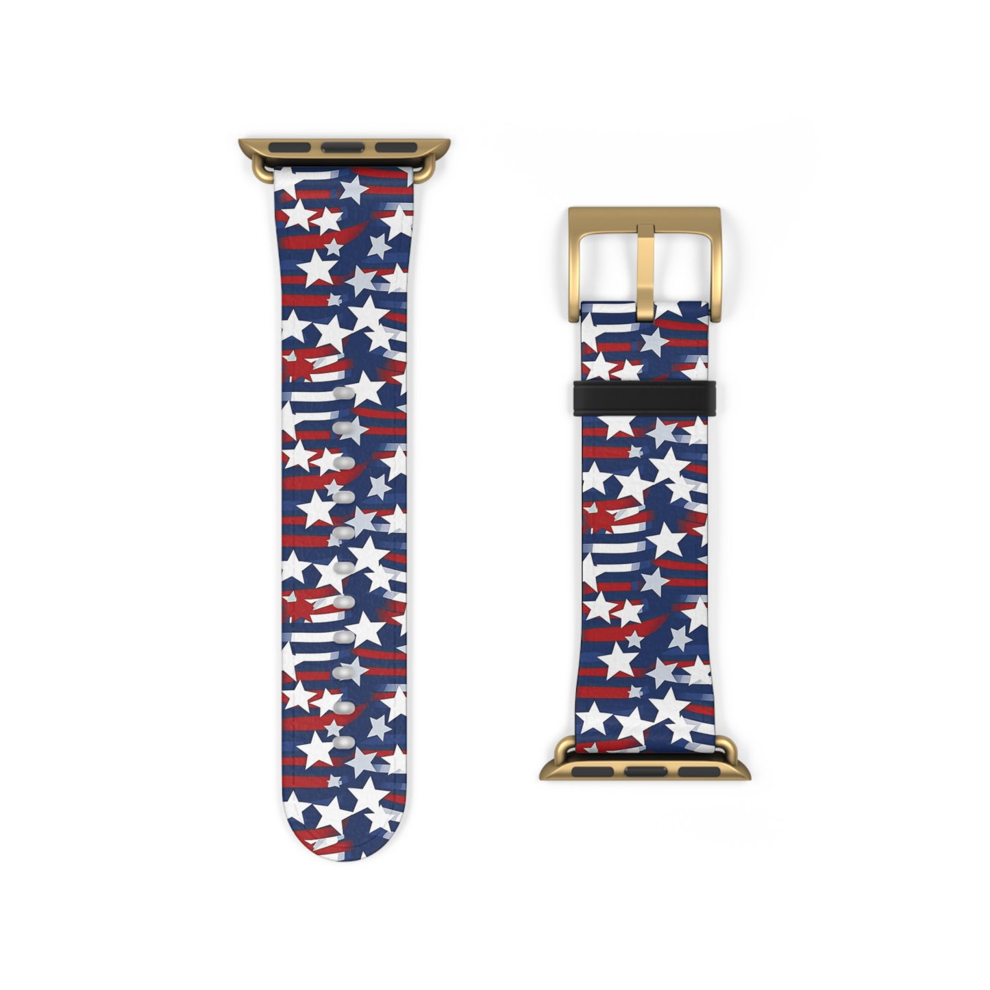 Patriotic Waves - Red, White & Blue Stars | USA Flag Design