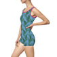 Blue Tropical Bliss Women's Vintage Swimsuit (AOP)