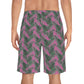 Pink Tropical Bliss Men's Board Shorts (AOP)- (PY)