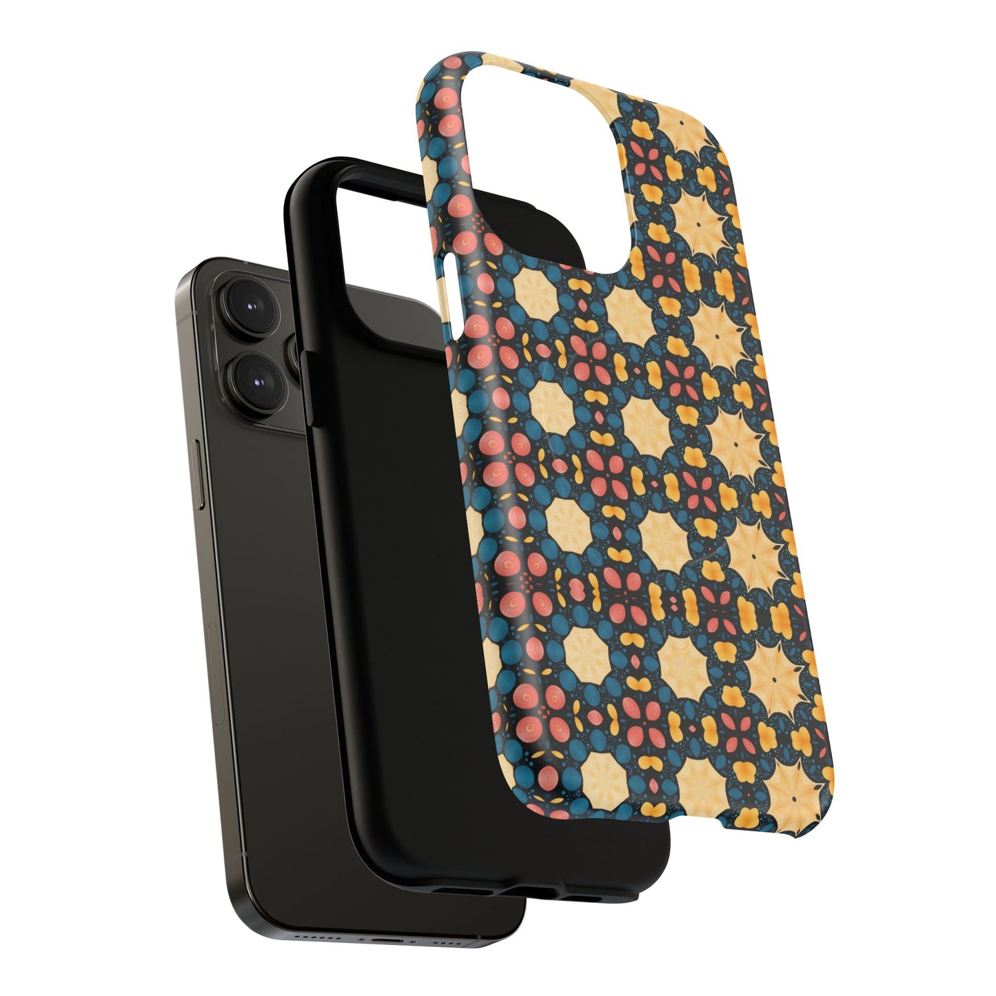 Celestial Spice Tiling Colorful Tough Magnetic iPhone Case, Unique iPhone Cover, Artistic Mobile Shell, Durable Design Accessory, Trendy Gift Idea, MagSafe® iPhone Case.