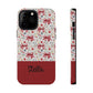 Personalized Rosette Coquette Floral Bow iPhone and Samsung Impact-Resistant Case — Custom Name Case