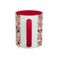 Heart Patterned Coffee Mug - Colorful Love Design, Perfect for Gifts & Celebrations