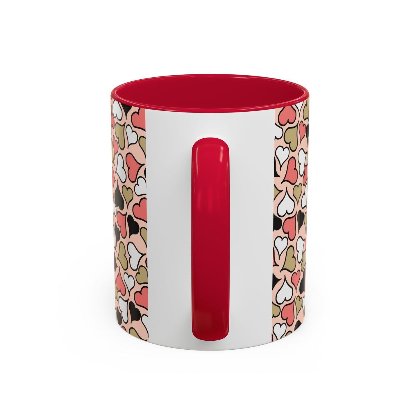 Heart Patterned Coffee Mug - Colorful Love Design, Perfect for Gifts & Celebrations