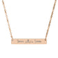 Personalized Couple Engraved Bar Necklace — Custom Name Horizontal Pendant