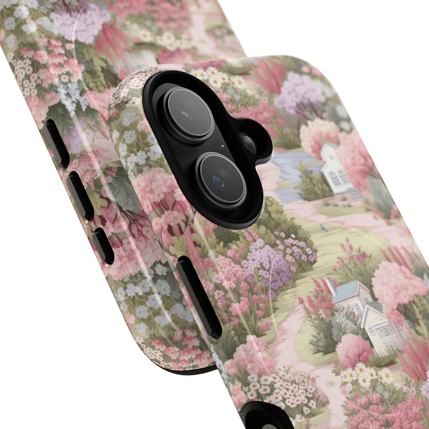 Whispers of Spring Lane Tough iPhone Magnetic Case, Floral iPhone Protection, Gift for Nature Lovers, Spring Accents, Durable Design, Customizable iPhone Cases