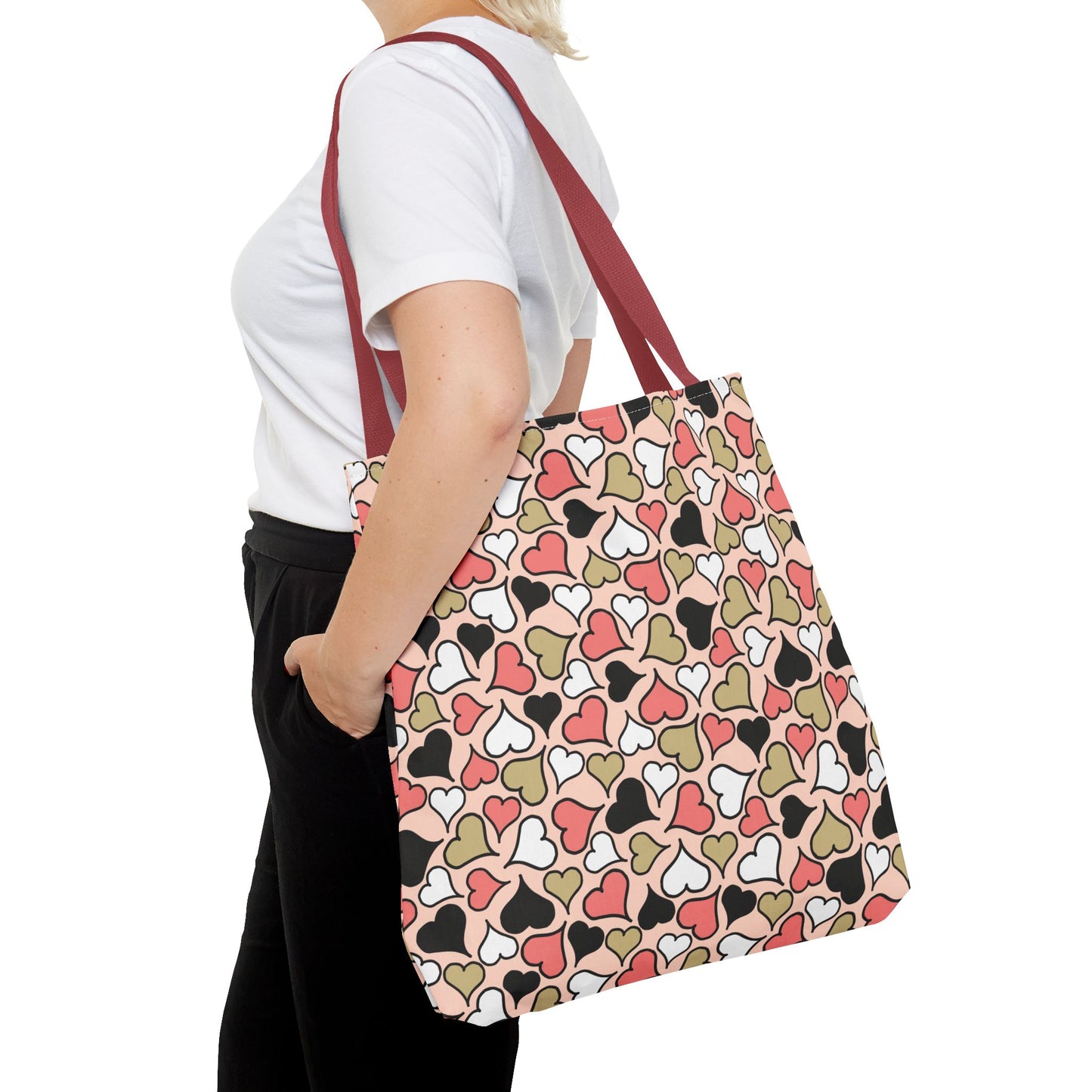 Heart Patterned Tote Bag - Cute & Stylish Carryall for Every Occasion