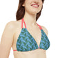 Blue Tropical Bliss Strappy Bikini Set (AOP)