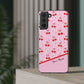 Personalized Cherry Blossom Dreams Flexi Case — Pink Retro Cherry iPhone® 7/8, 11, 12, 13, 14, 15, 16, 17, X/XS, SE, XR, Mini, Pro, Pro Max, Plus Cases.