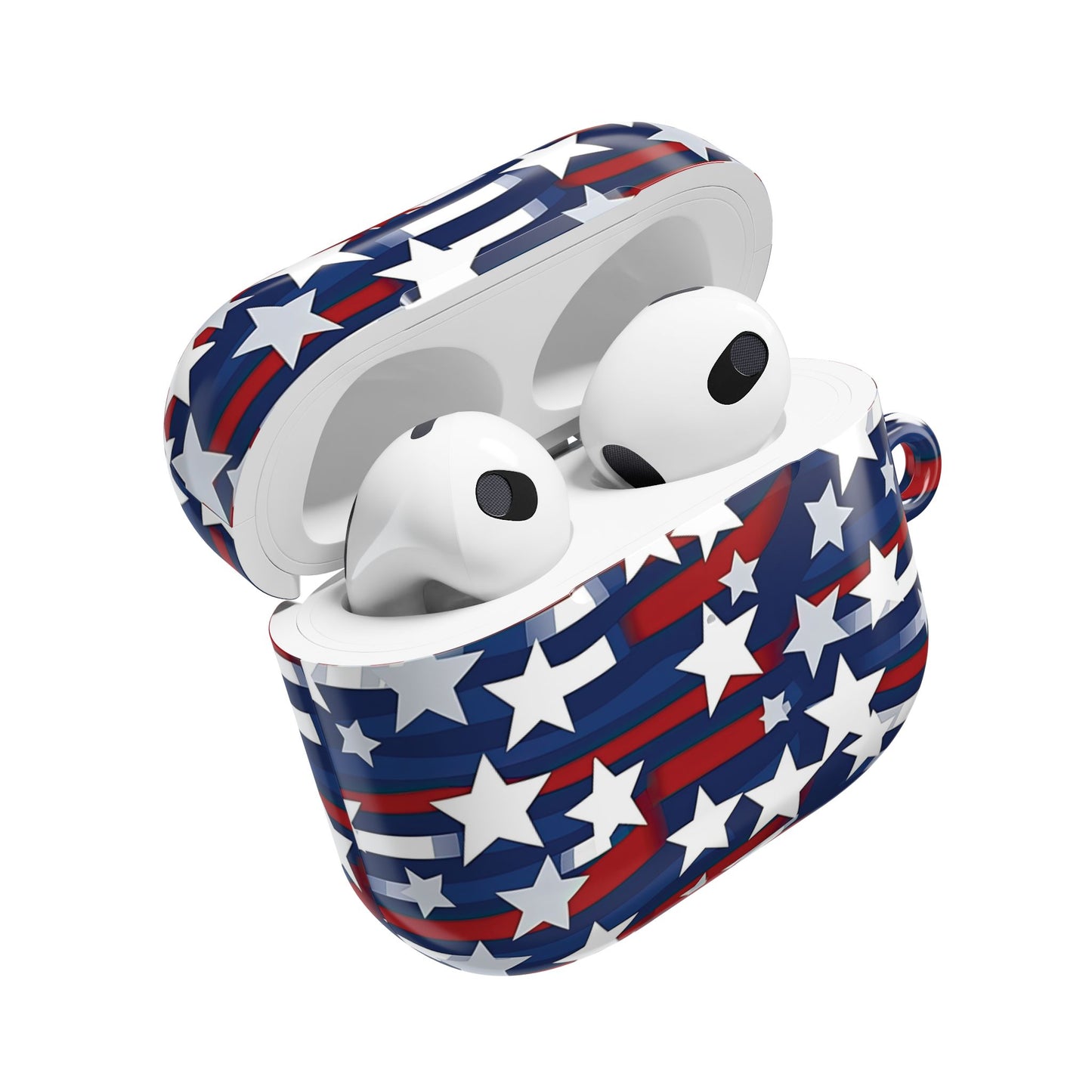 Patriotic Waves AirPod Case – Stars & Stripes Design, Mother’s, Father’s Day Gifts, Anniversary Gifts.