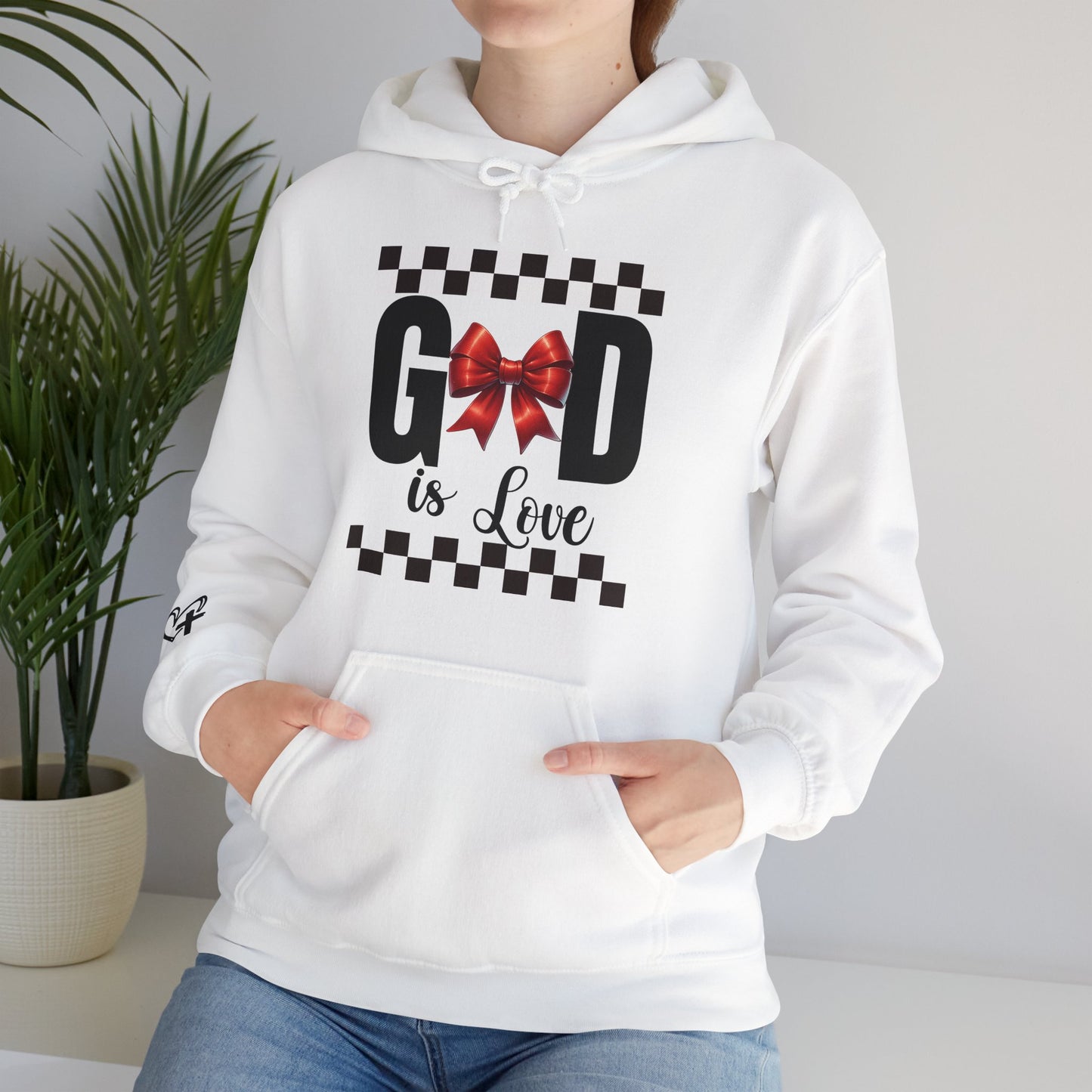 GOD is LOVE Unisex Heavy Blend™ Gildan Hooded Sweatshirt.