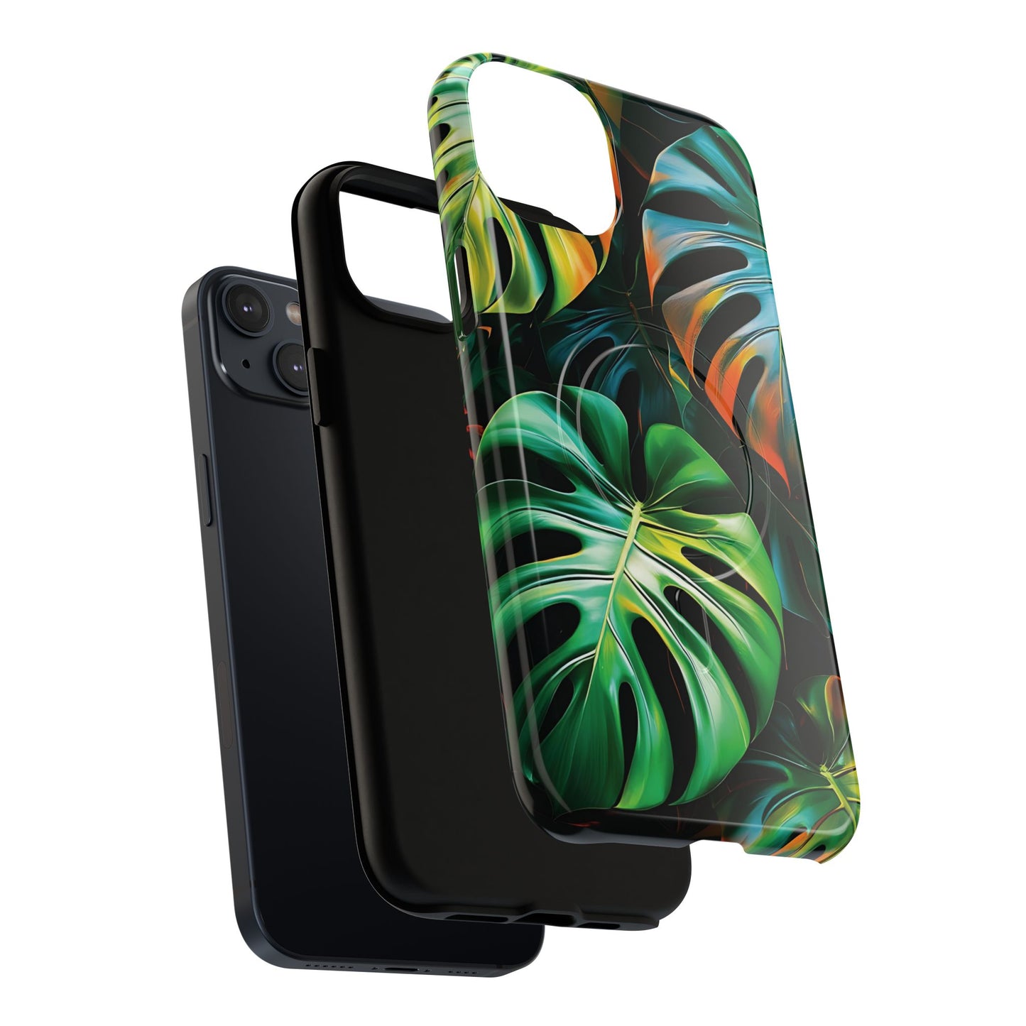 Tropical Leaf Phone Case | Tough Magnetic Cases, iPhone Accessories, Gift for Him/Her, Phone Protection, Summer Style, Trendy Design
