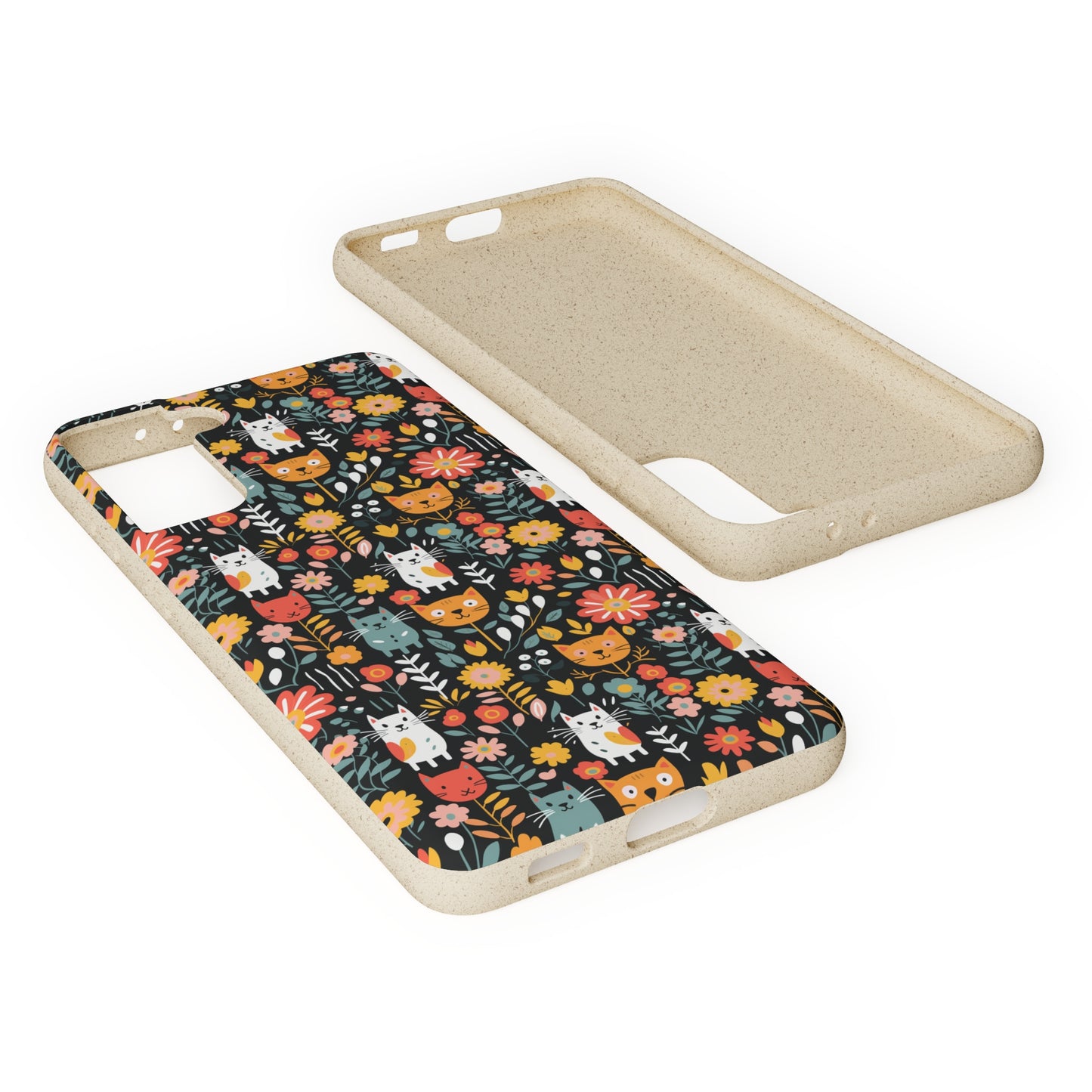 Whimsical Feline Garden Samsung Biodegradable Cases