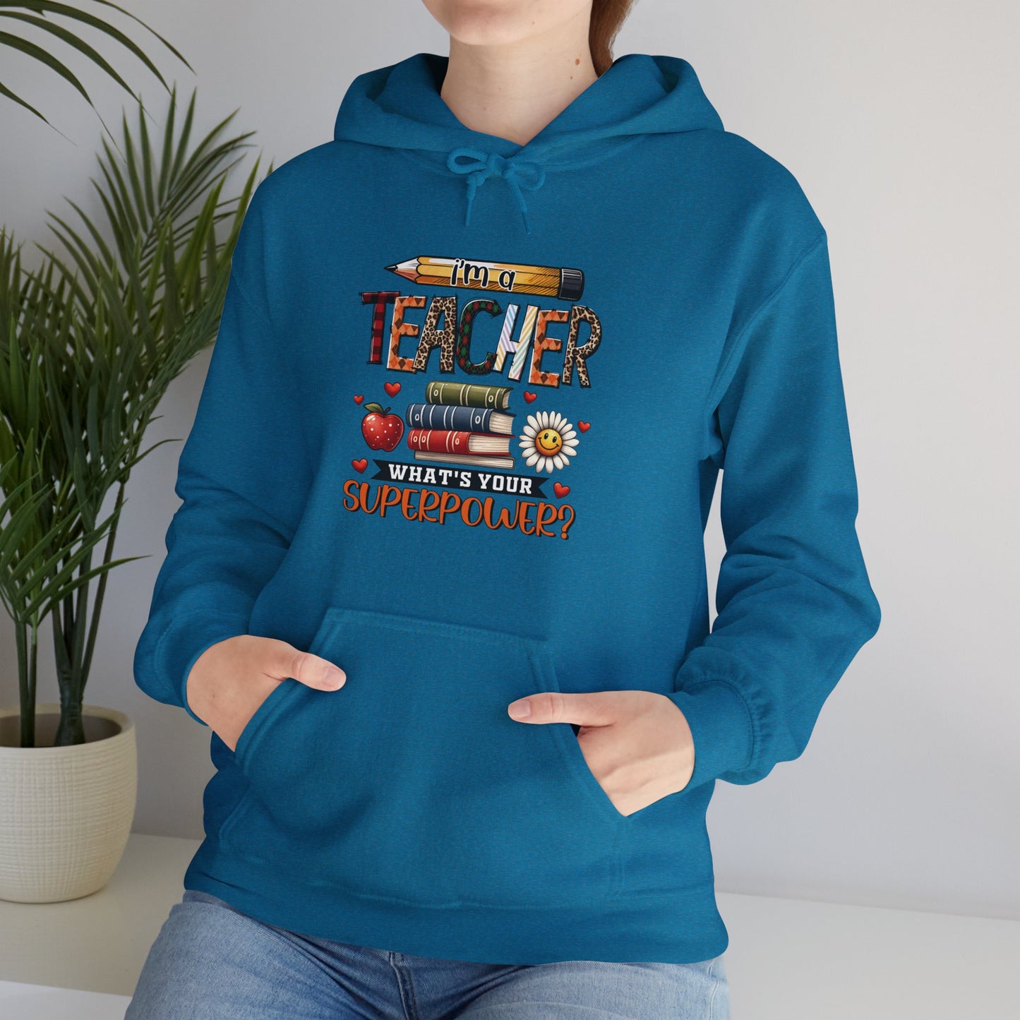 Teachers are Heros Unisex Heavy Blend™ Hooded Sweatshirt