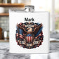 Personalized 4th of July Stainless Steel Flask – Patriotic Eagle Hip Flask (6 oz)