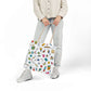 Personalized Classroom Couture Composition Book Inspired Canvas Tote Bag with Colorful Straps, Cute School Bag, Eco-Friendly Tote, Back to School Shopping Bag, Teacher Gift Idea