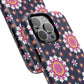Midnight Mandala Bloom Tough iPhone Magnetic Case, Vibrant Design for Protection, Gift for Her, Trendy Accessory, Floral MagSafe iPhone Cover, Birthday, & Everyday Use