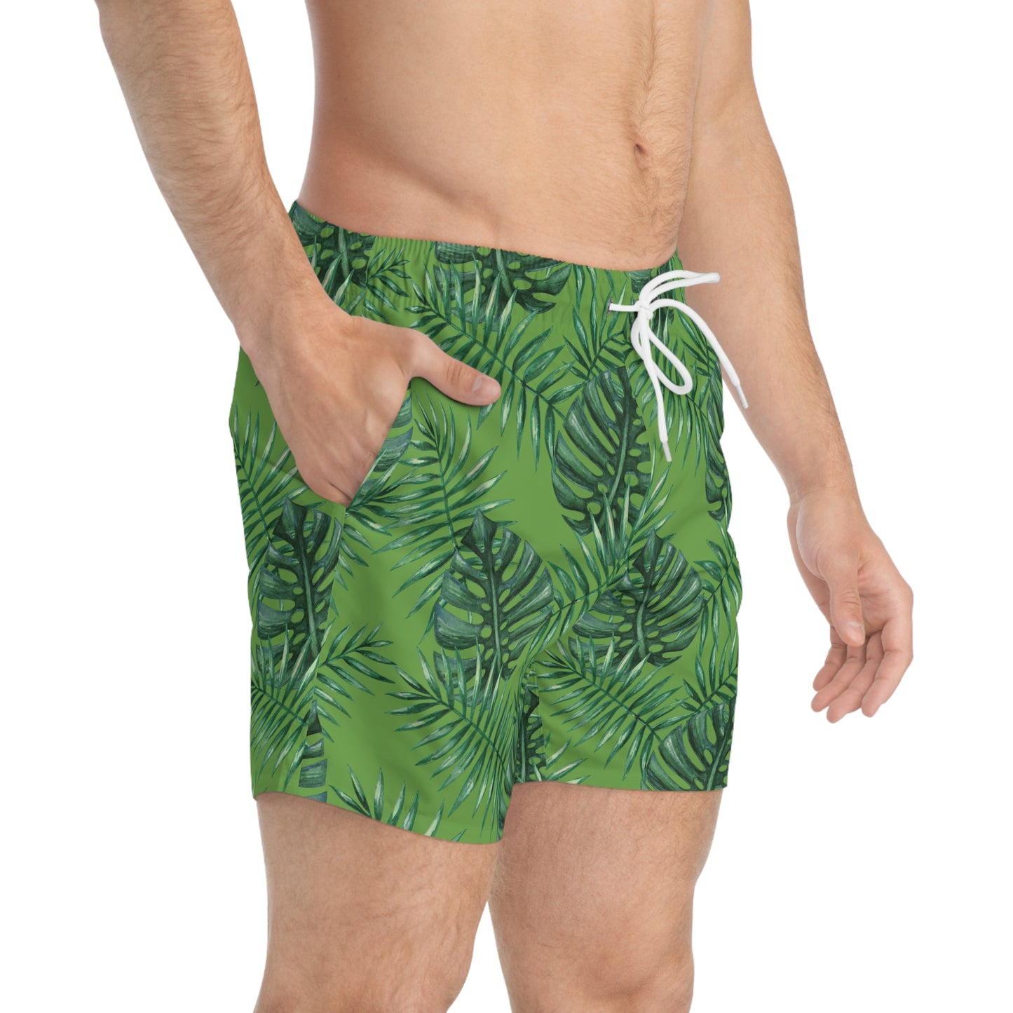 Green Tropical Bliss Swim Trunks (AOP)