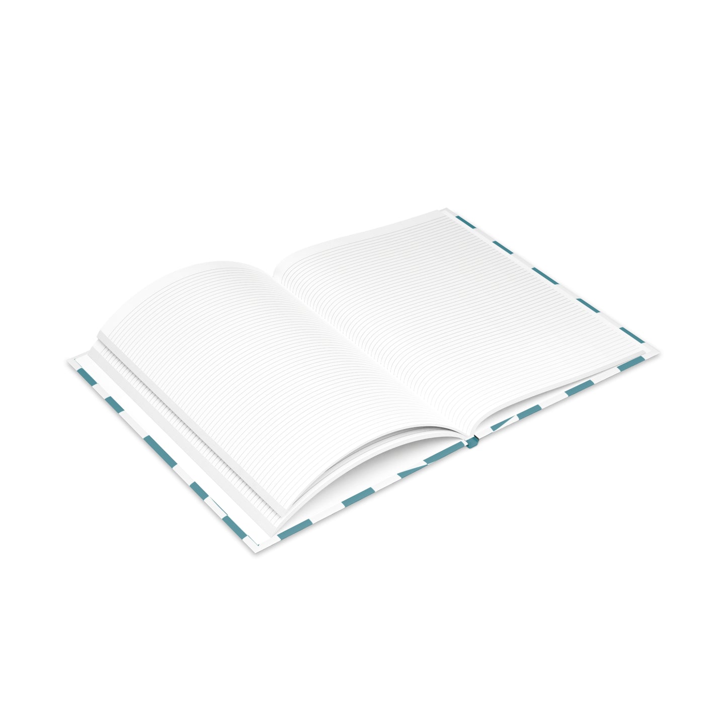 Teal Checkered Charm Hardcover Notebook with Puffy Covers (PY)