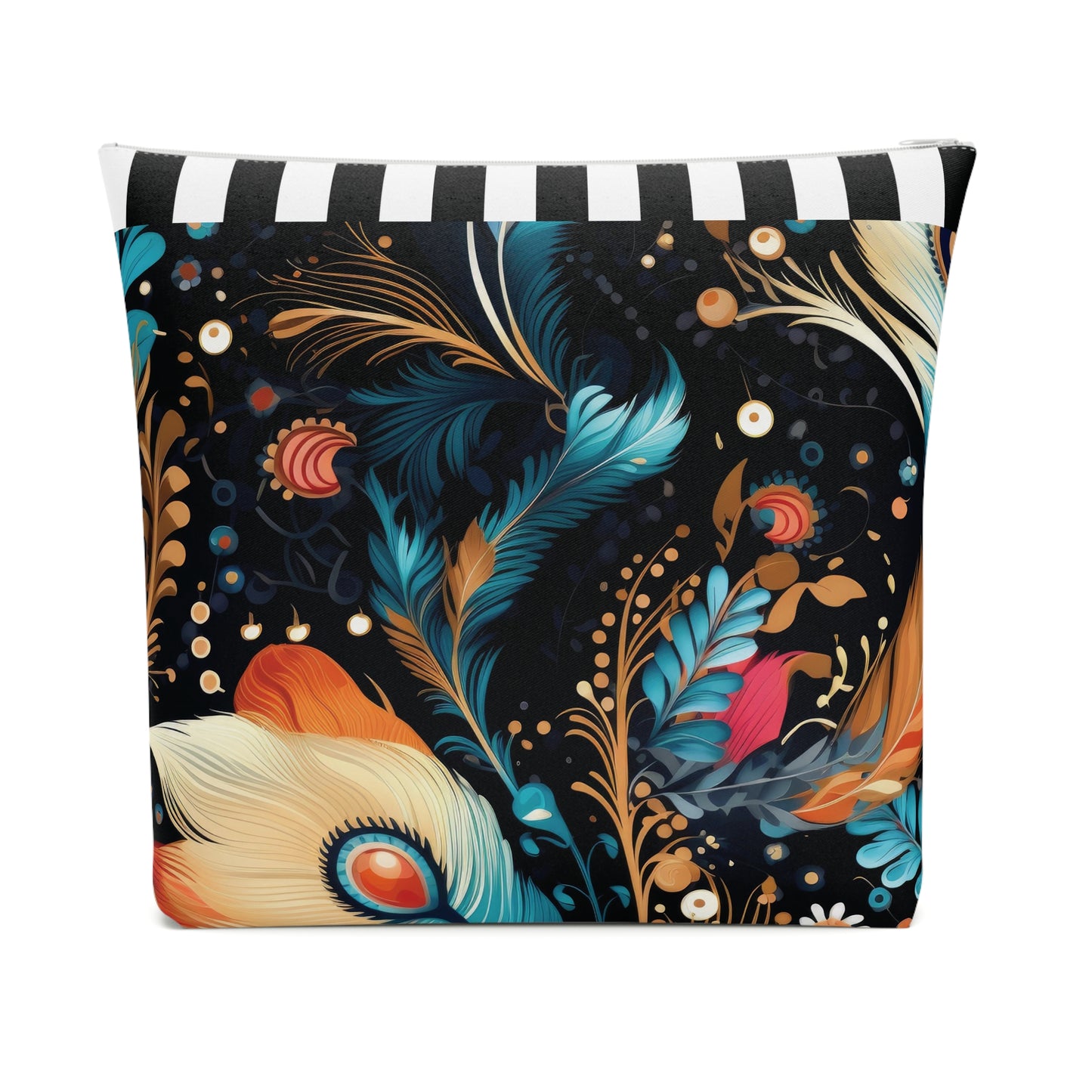 Ethereal Feathers Cotton Cosmetic Bag