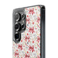 Personalized Rosette Coquette Floral Bow Clear iPhone, Samsung Cases — Custom Name Phone Cover