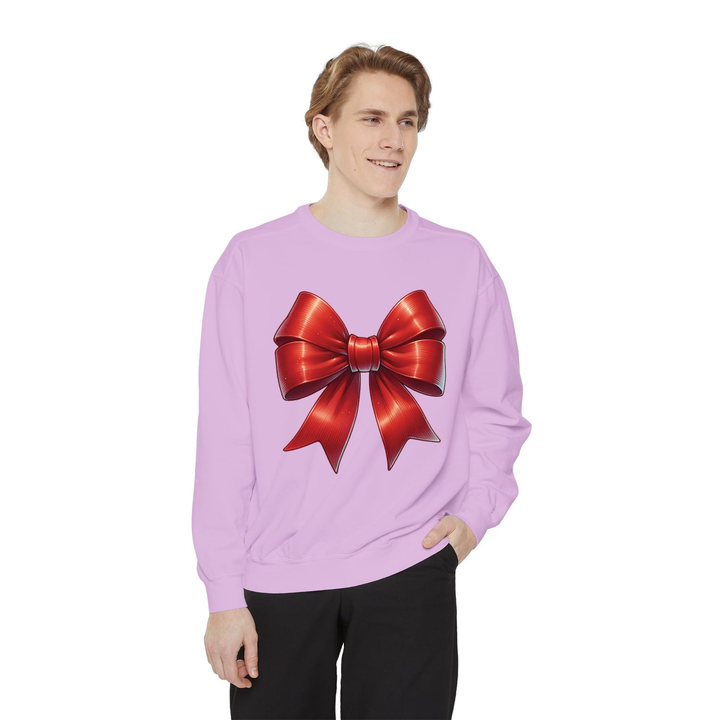 Bow Charm Valentines Unisex Comfort Colors Garment-Dyed Sweatshirt