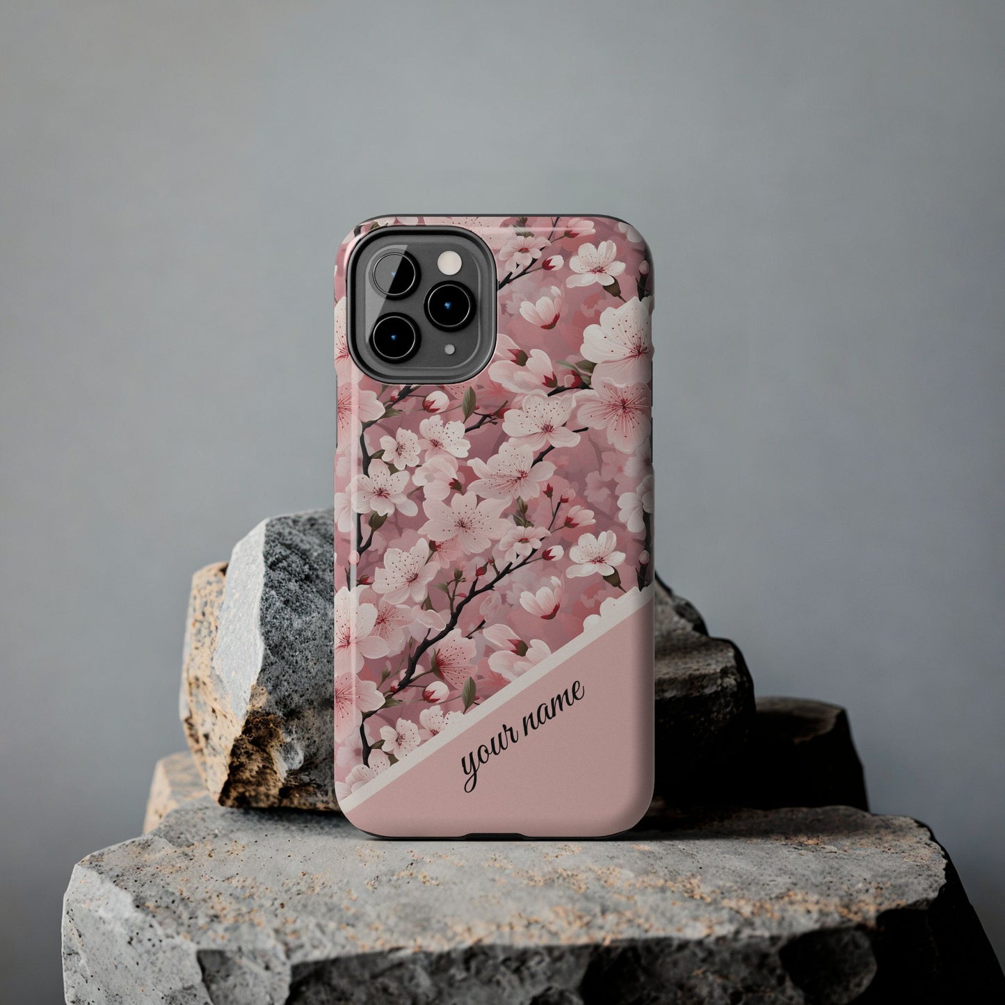 Personalized Cherry Blossom iPhone and Samsung Tough Phone Cases