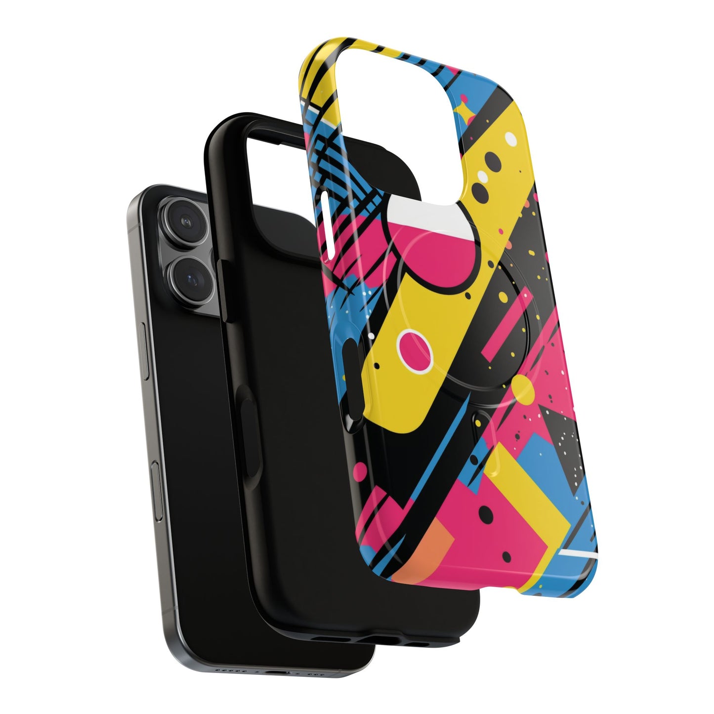 Electric Motion Mix iPhone Cases for Creative Souls | Tough iPhone Magnetic Cases, Stylish Protection, Unique iPhone Accessories, Gift for Art Lovers, Retro Vibes