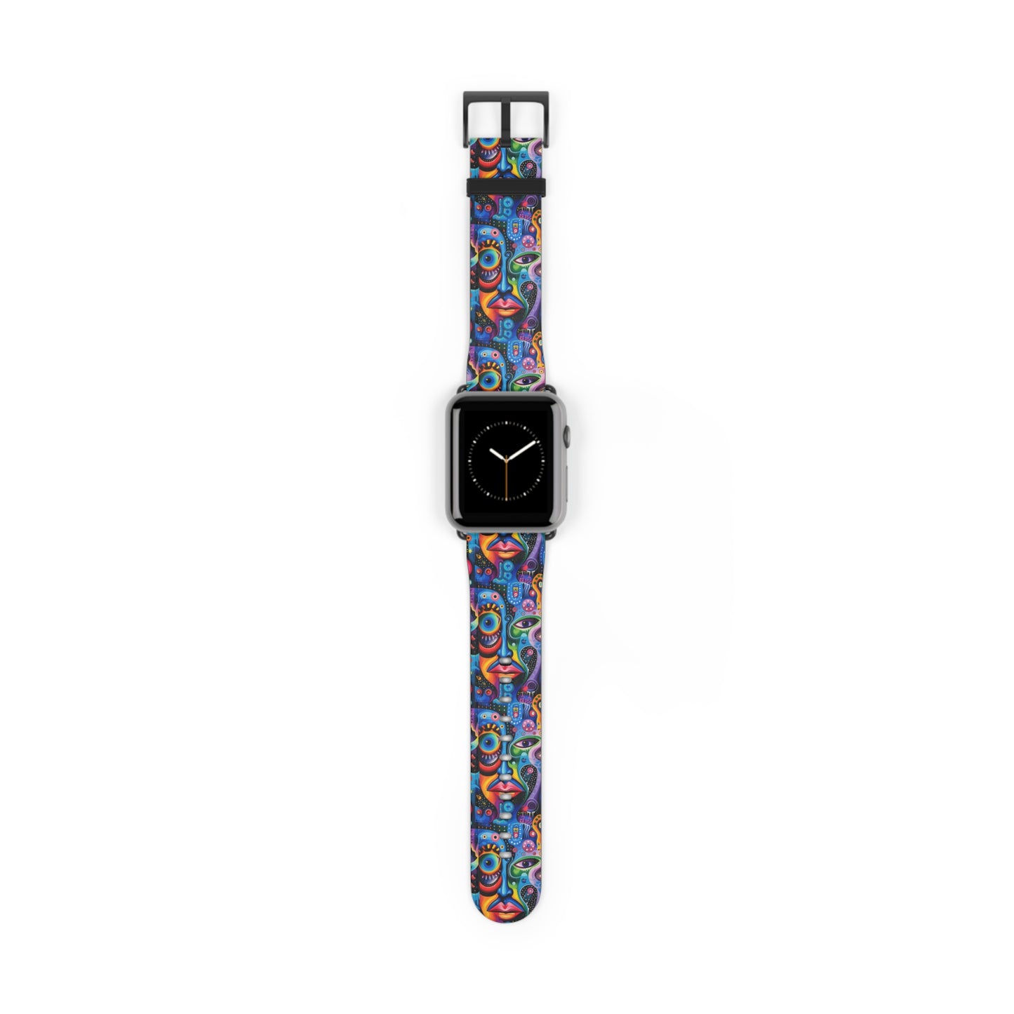 Psychedelic Visions Colorful Artistic Watch Band - Vibrant Design for Unique Style.