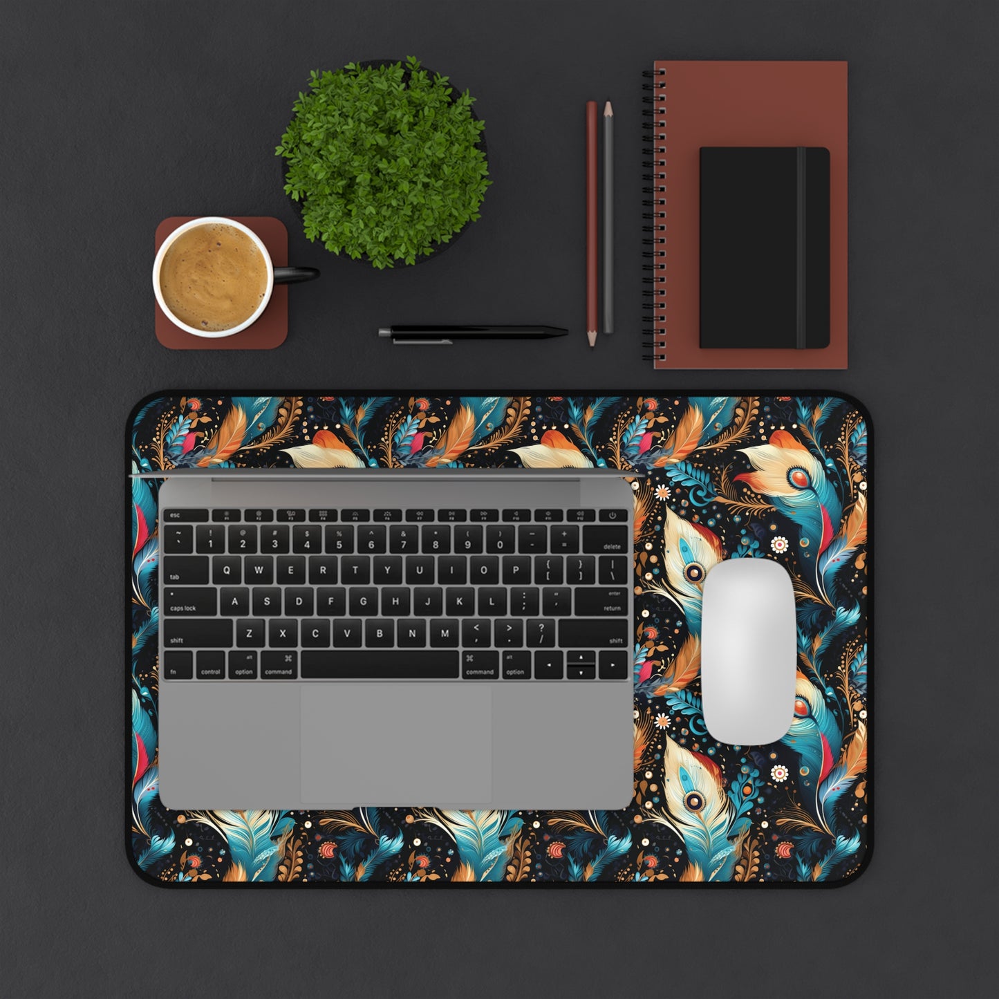 Ethereal Feathers Desk Mat