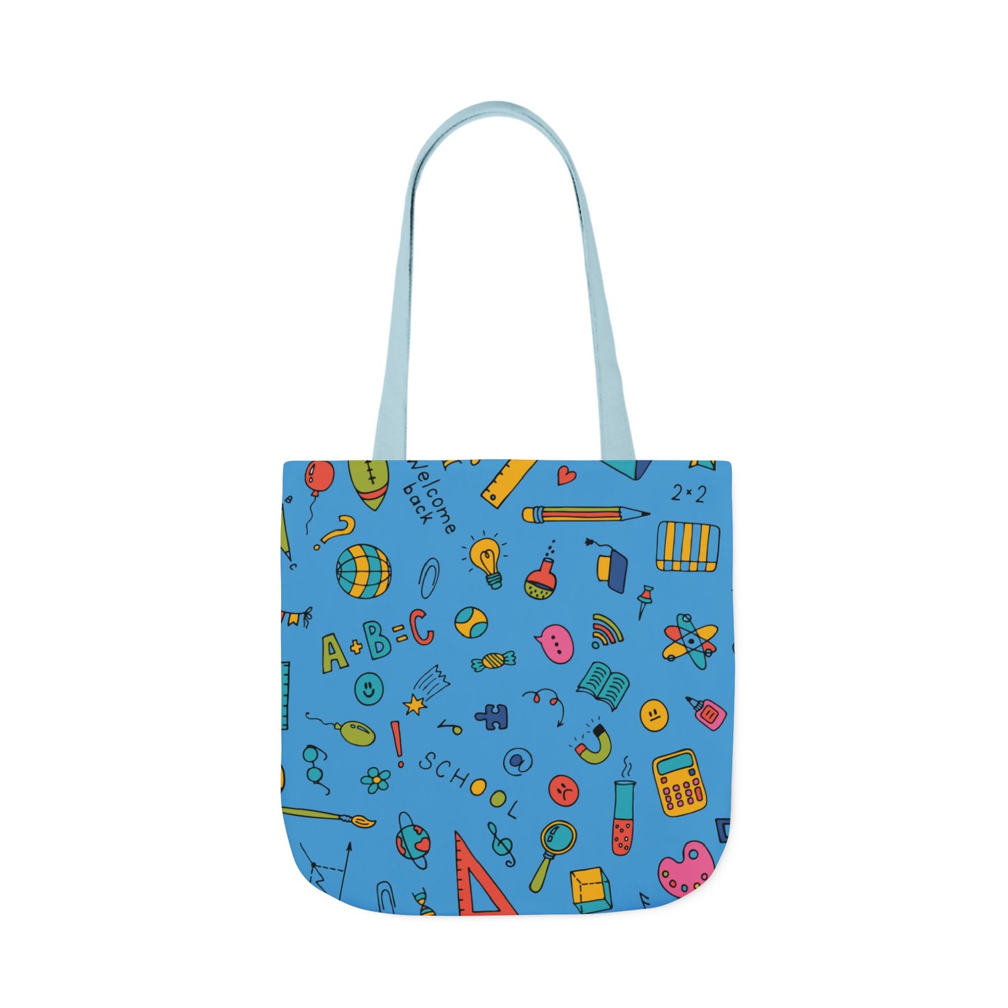 Personalized Classroom Couture Composition Book Inspired Canvas Tote Bag with Colorful Straps, Cute School Bag, Eco-Friendly Tote, Back to School Shopping Bag, Teacher Gift Idea