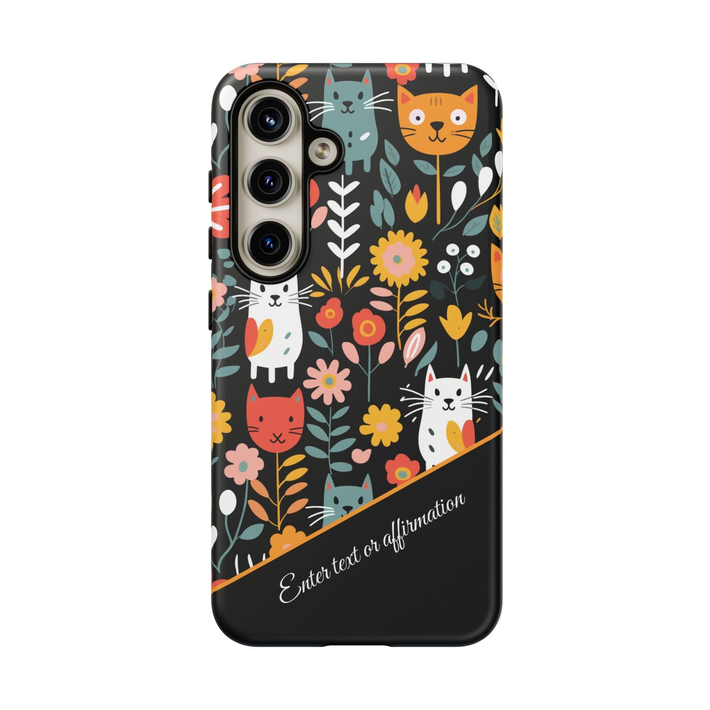 Personalized Whimsical Feline Garden Google and Samsung Tough Cases