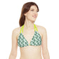 White Tropical Bliss Strappy Bikini Set (AOP)