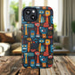 Urban Totem Vibe Tough iPhone Magnetic Case, Colorful Bohemian Art, Unique Gift for Him/Her, Holiday Accessory, iPhone Protection, MagSafe iPhone Case.