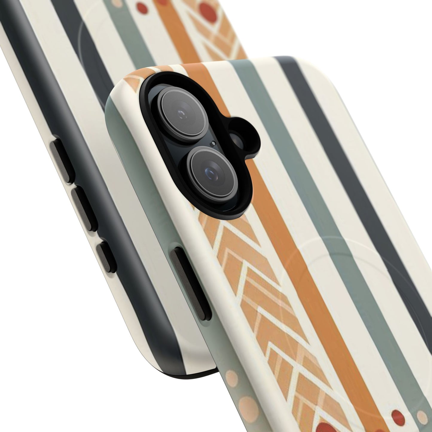Terracotta Trails Tough Magnetic iPhone Cases for Everyday Use, Floral Patterned Stability Case, Gift for Her, Durable iPhone Accessory.