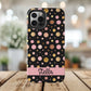 Personalized Gold & Pink Confetti Tough Phone Case — Glitter Dot Protective Phone Cover
