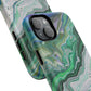 Marbled Tough iPhone Case, Magnetic Protector, Stylish Tech Accessory, Durable iPhone Cover, Unique Gift Idea