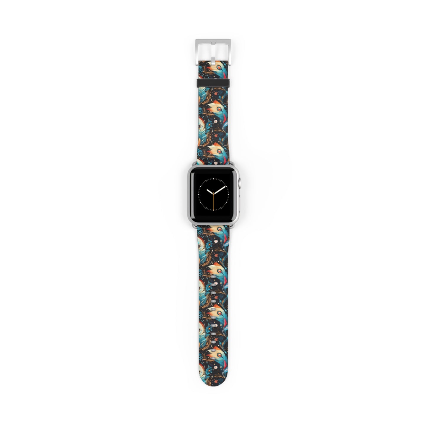 Ethereal Feathers Colorful Design Watch Band - Perfect Gift for Art Lovers,