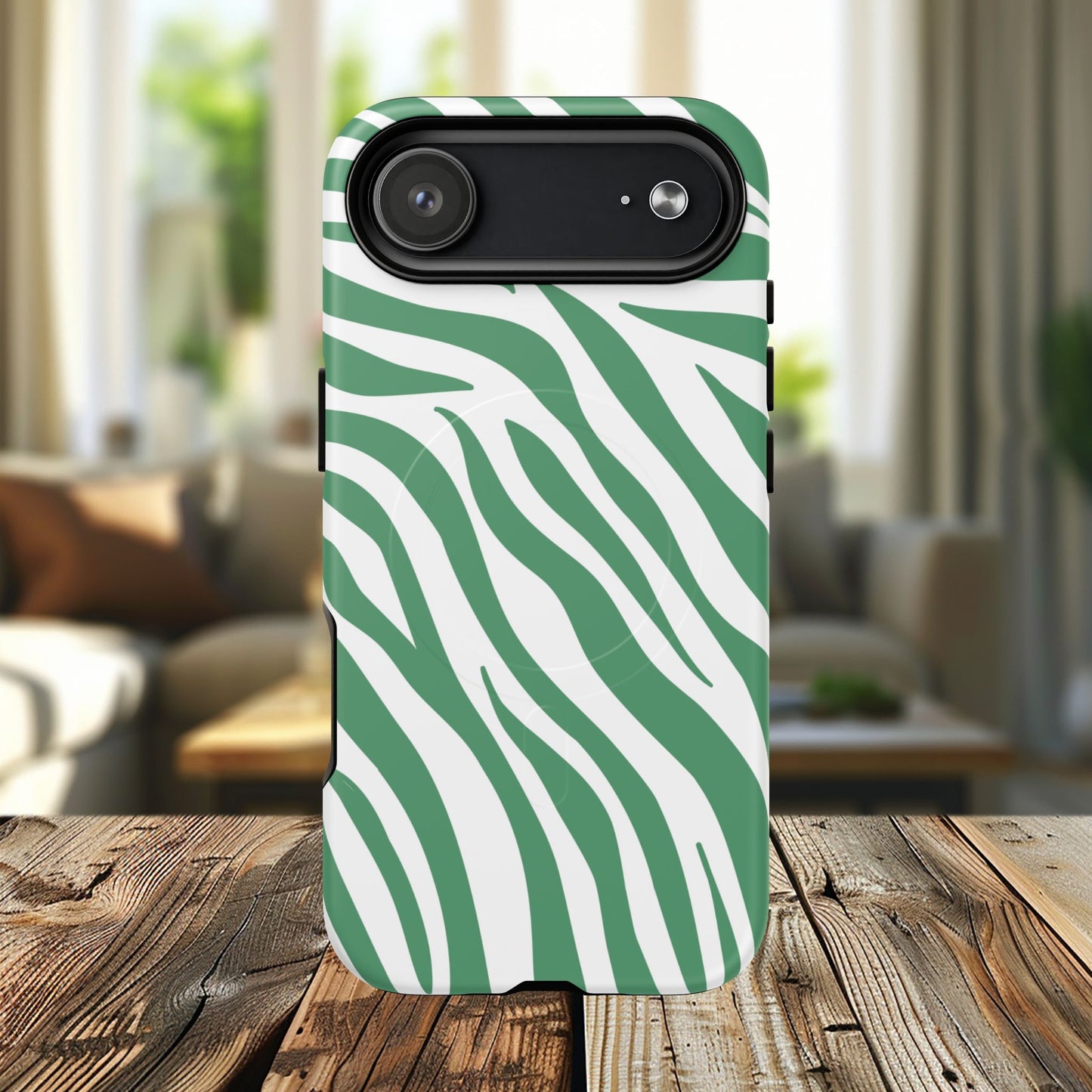 Trendy Zebra Print iPhone Case, Stylish Tough Magnetic Case for iPhone, Animal Print Accessory, Unique iPhone Cover, Gift for Animal Lovers
