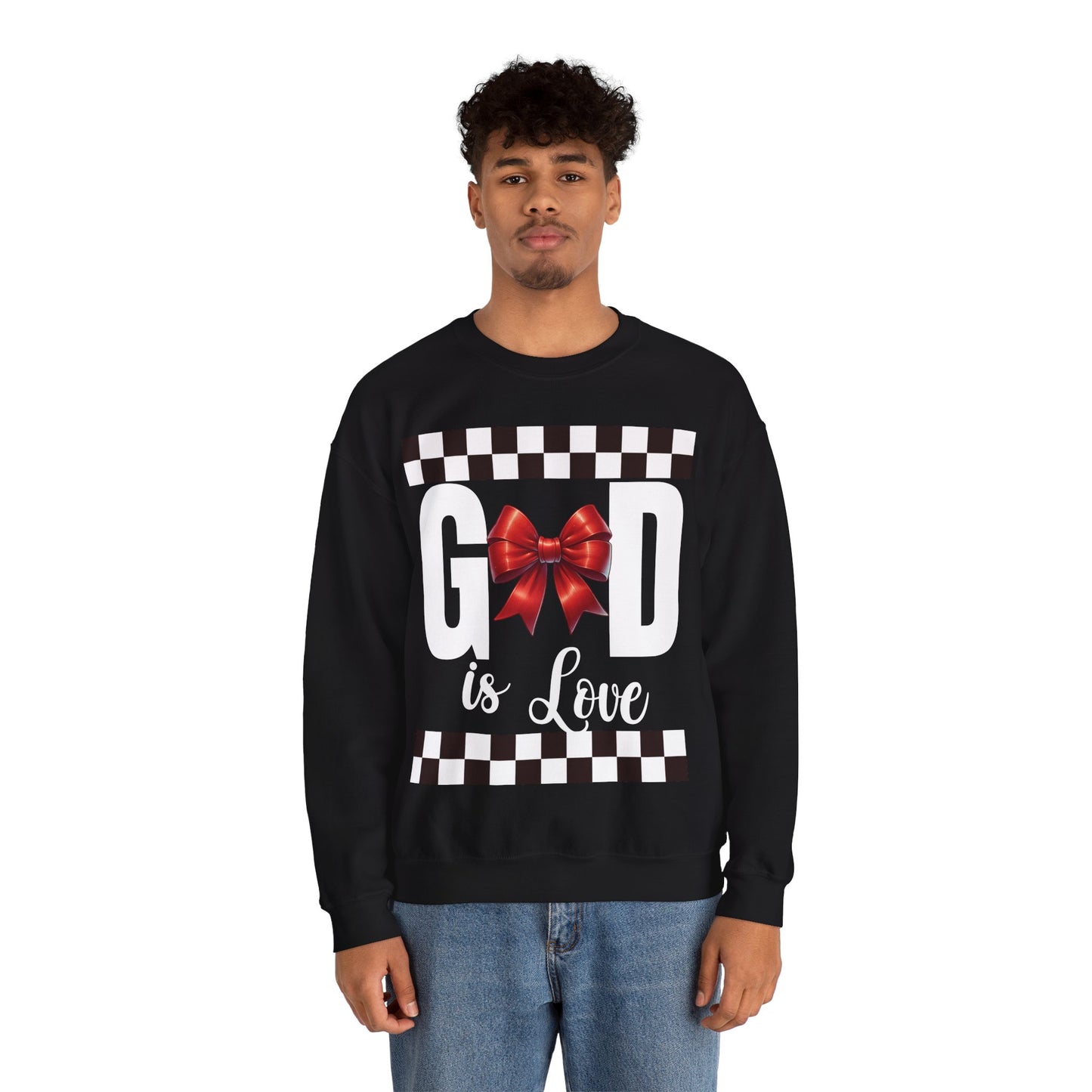 GOD is LOVE Unisex Gildan Heavy Blend™ Crewneck Sweatshirt.